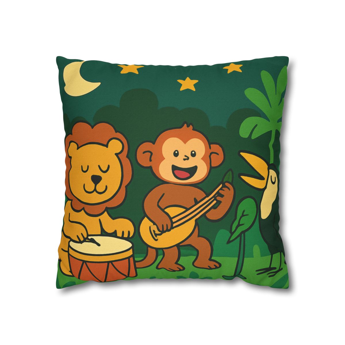 Moonlight Jungle Orchestra designer print pillow cases