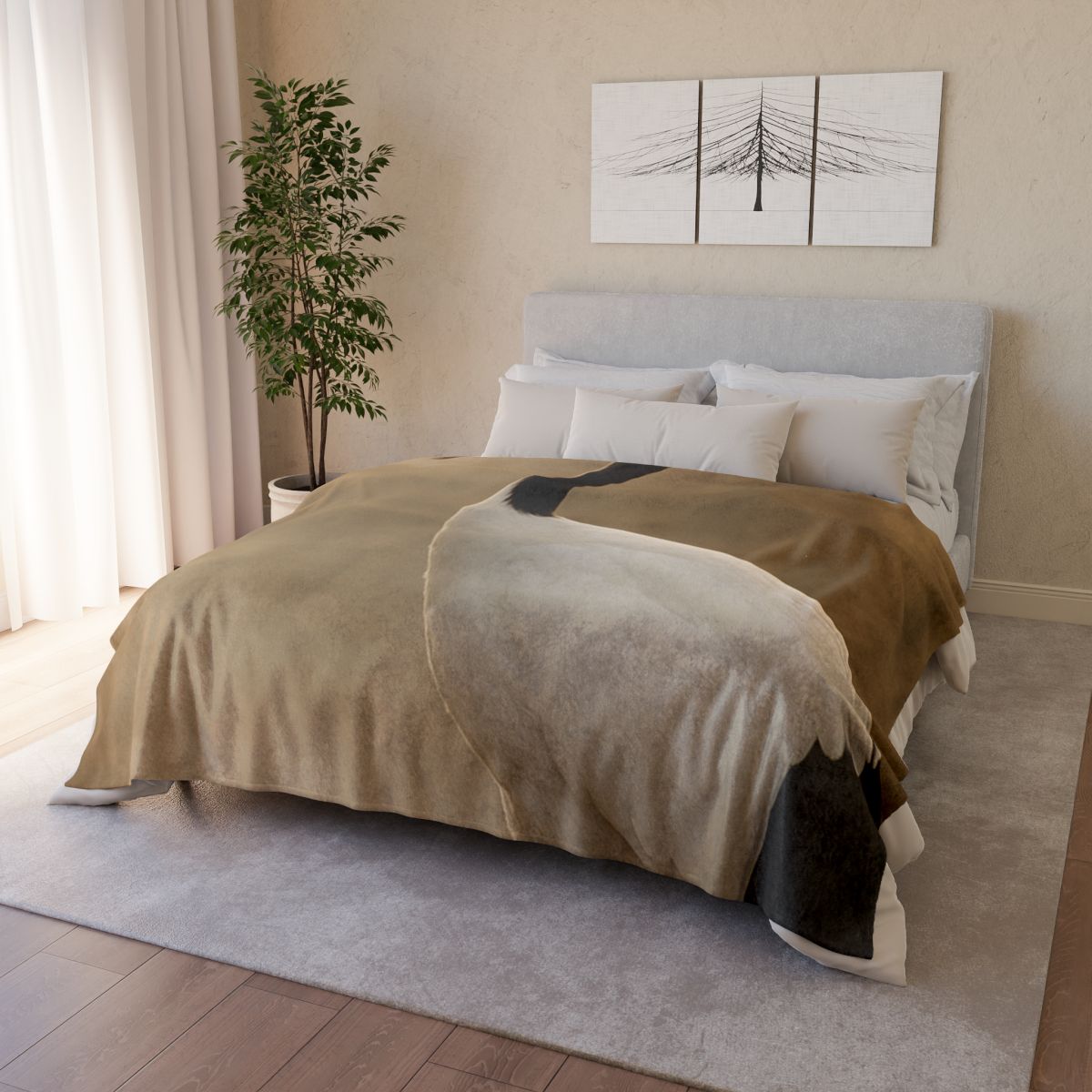 Silent Poise Red Crowned Crane unique gift blanketscustom blankets