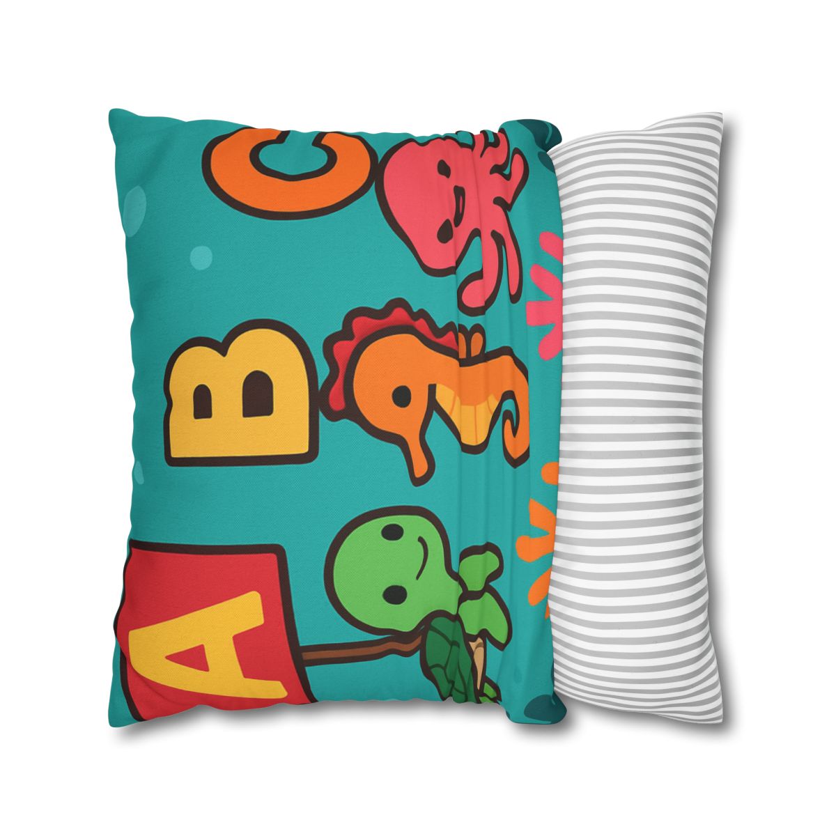 Coral Reef Alphabet Parade soft cotton pillow cases