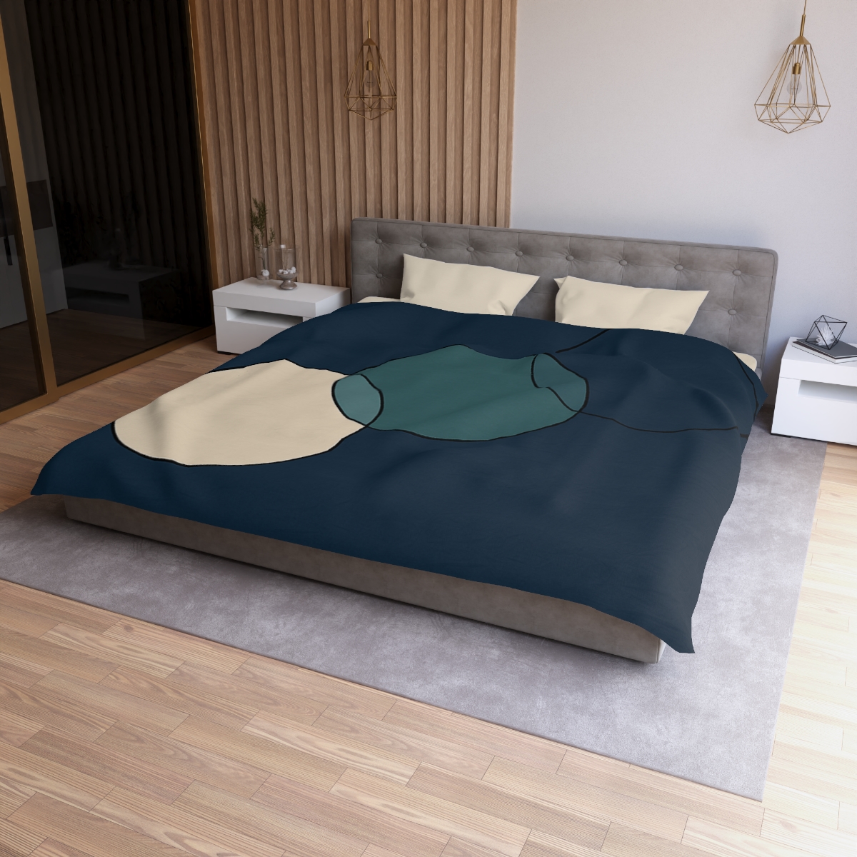 Trio Of Staggered Circles soft comforter duvets