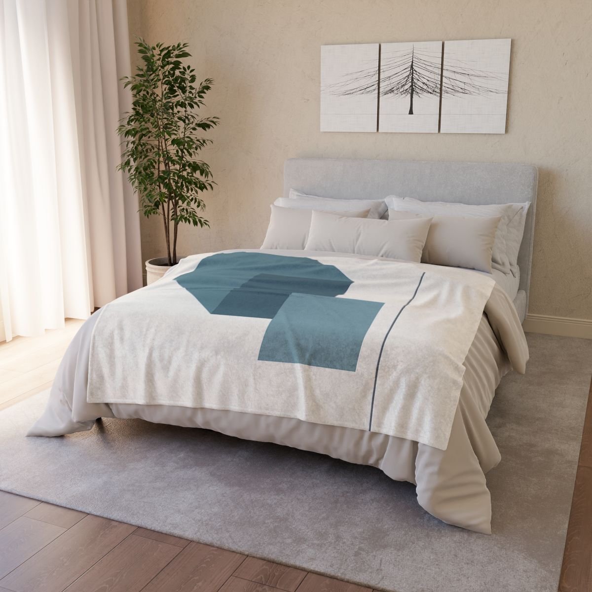 Stepped Rectangle Orbits personalized cozy blankets
