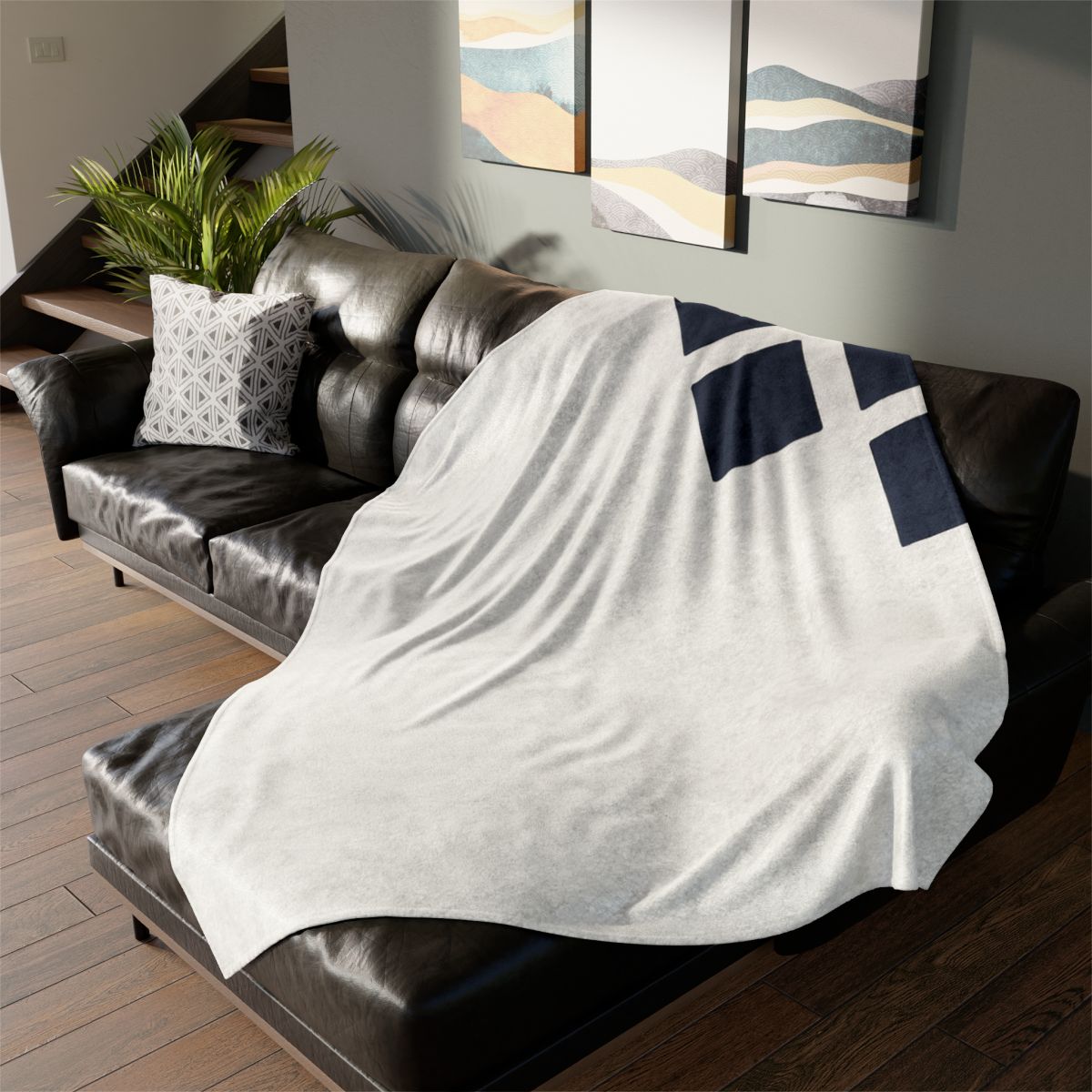 Corner Grid With Missing Star trendy patterned blankets