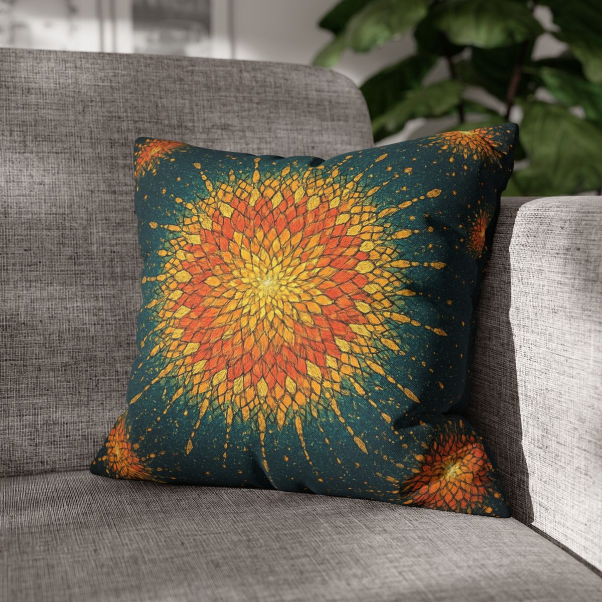 Starburst Mosaic Halo personalized pillow covers
