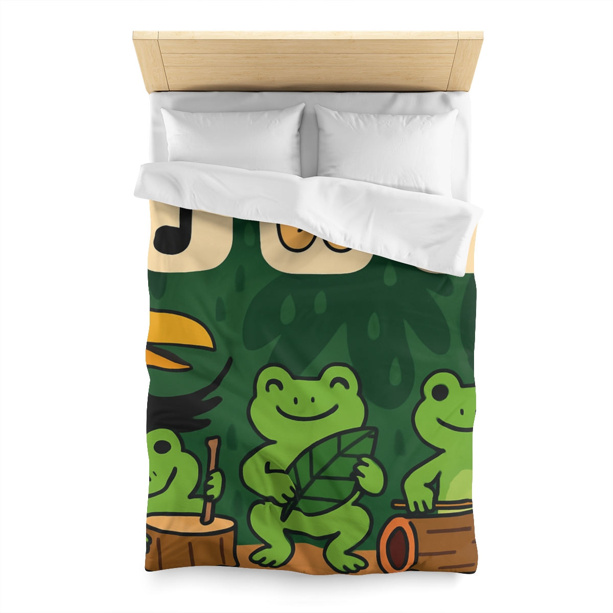 Jungle Rain Rhythm With The Frog Band soft comforter duvets