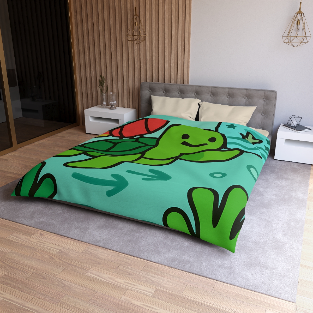 Underwater Rocket Turtle warm winter duvets