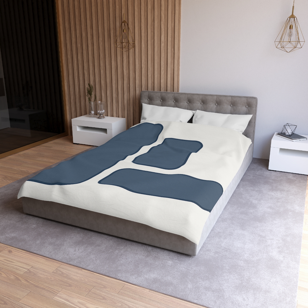 Balanced Triad Of Rounded Rectangles custom duvets