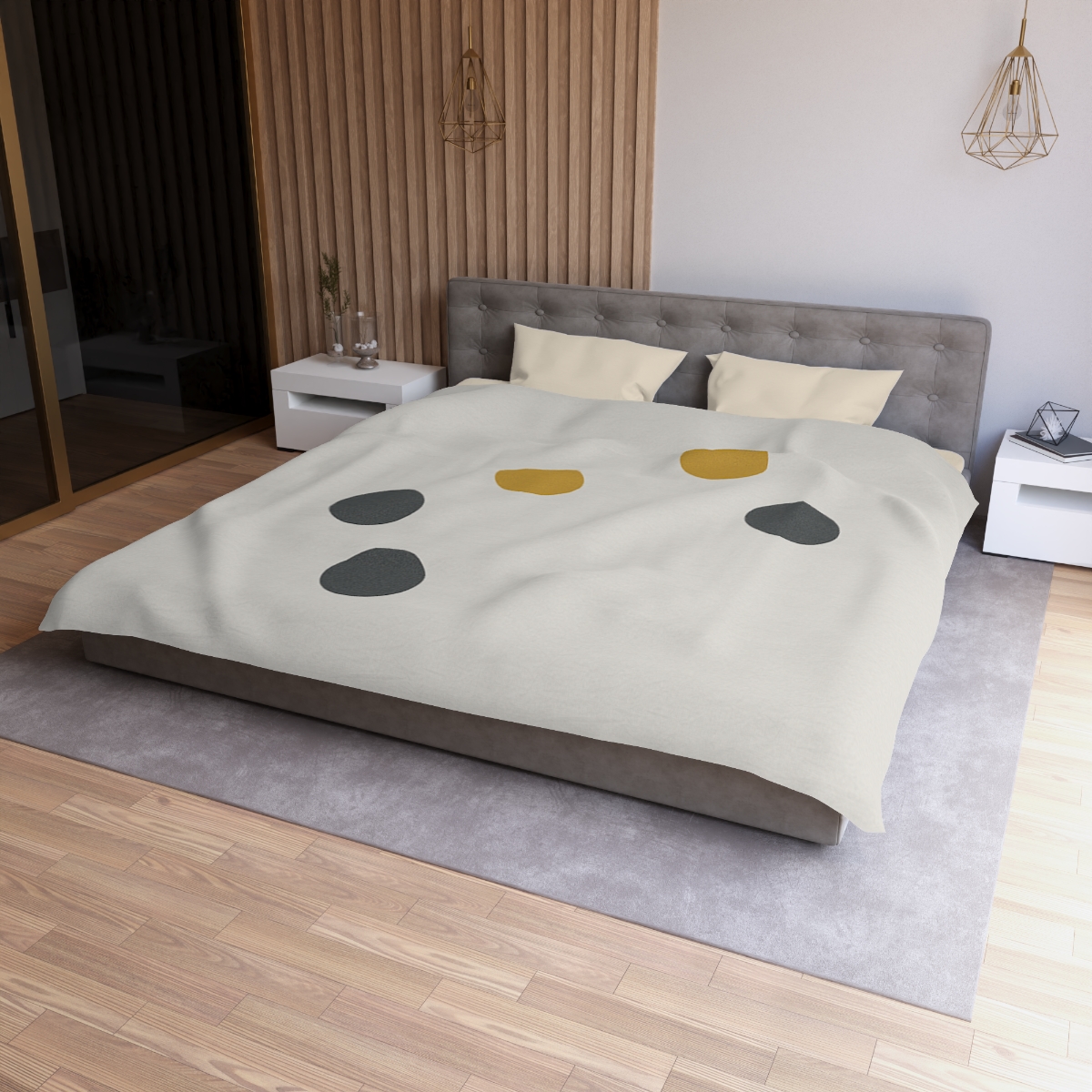 Asymmetric Dot Cluster custom duvets