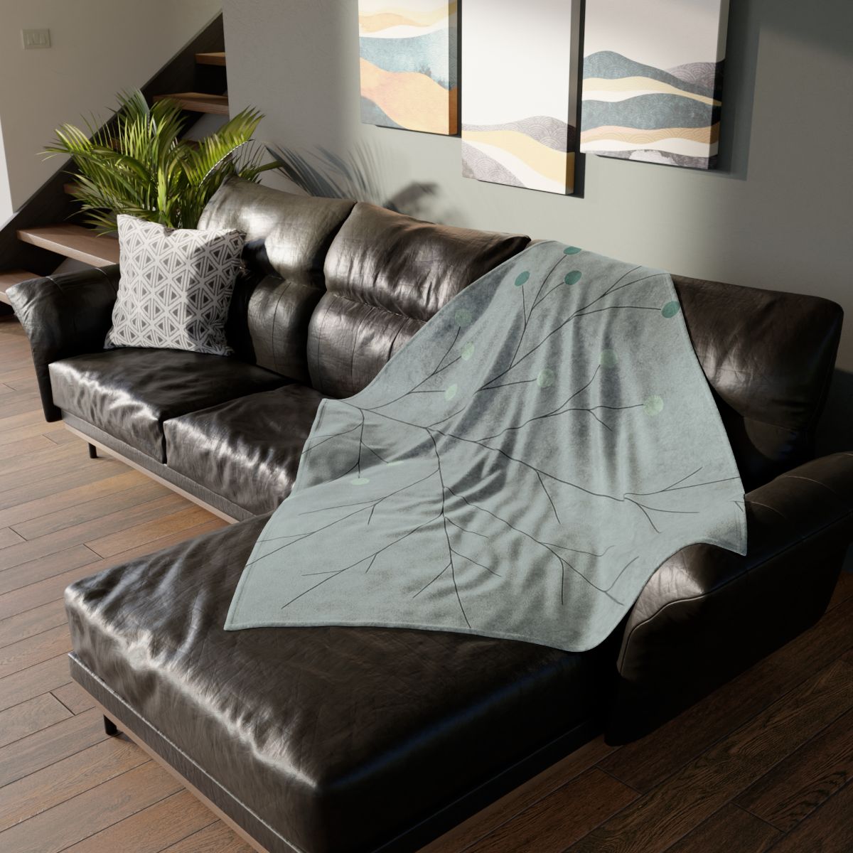 Branching Stem Constellation stylish throw blankets