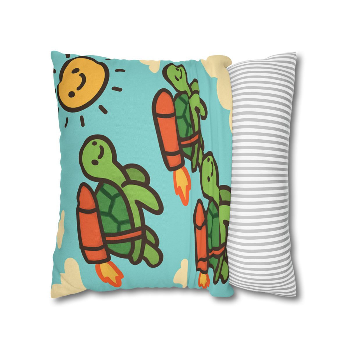 Rocket Powered Turtles comfortable bedding pillow covers
