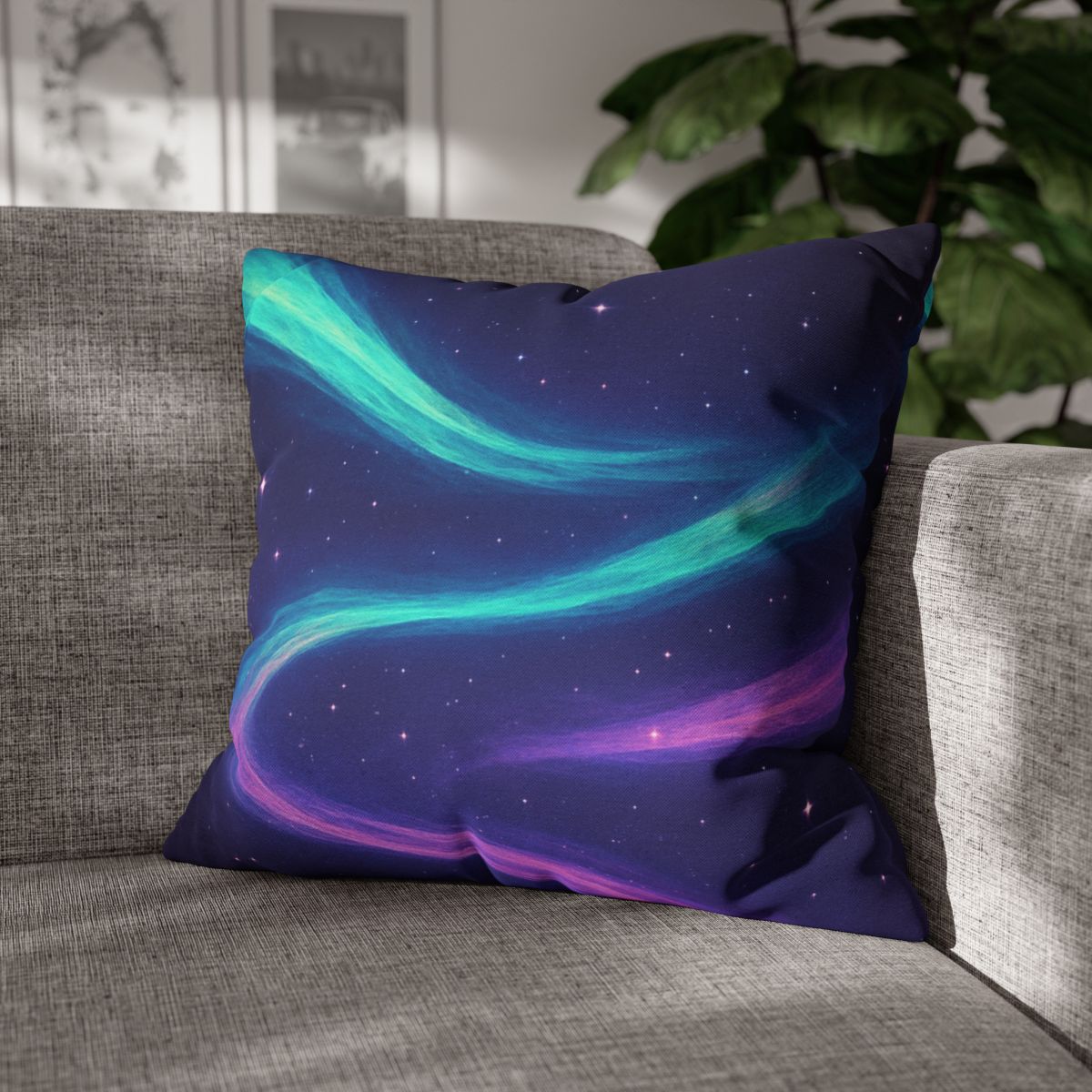 Aurora Plasma Ribbon Drift trendy patterned pillow cases