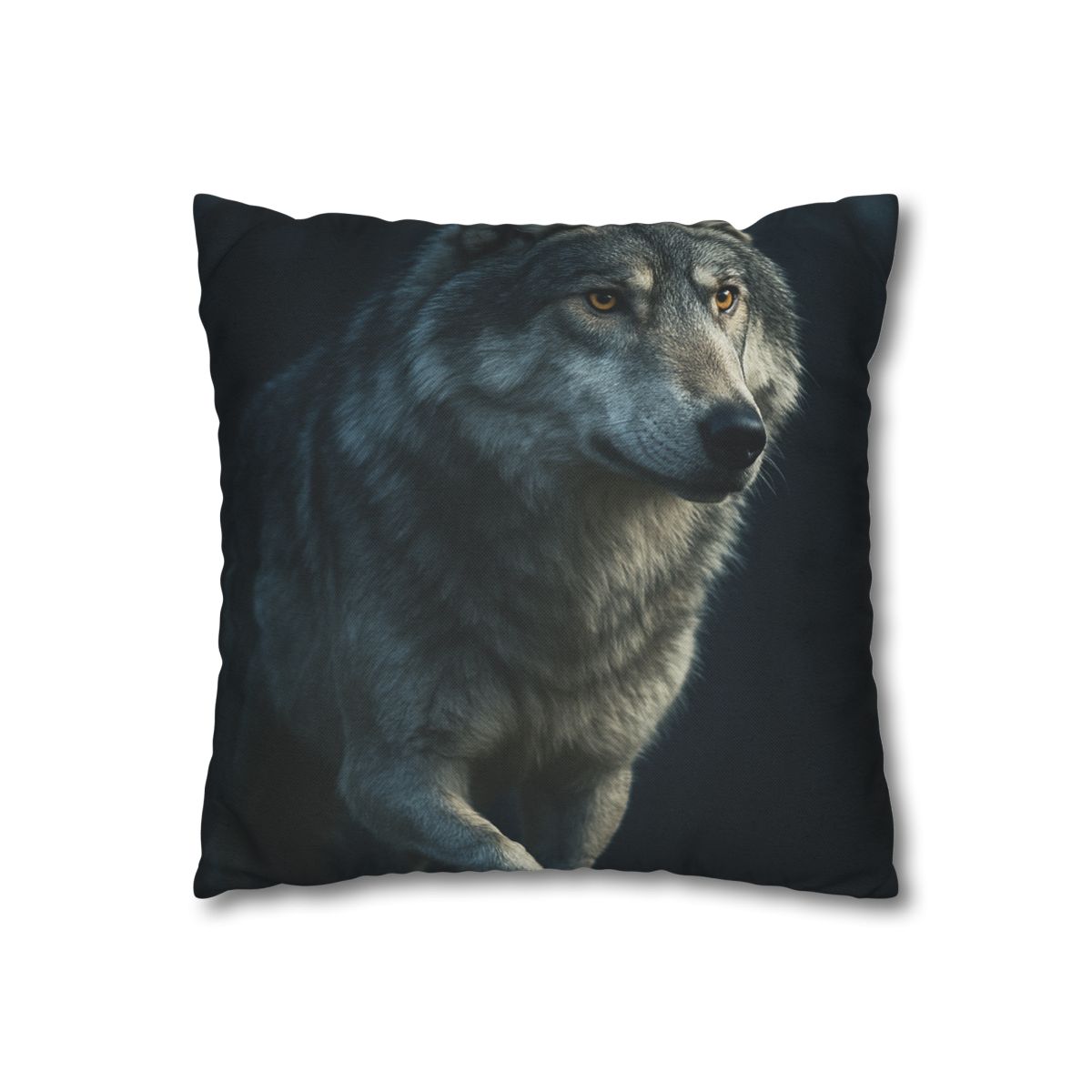 Moonlit Pause Gray Wolf personalized pillow covers