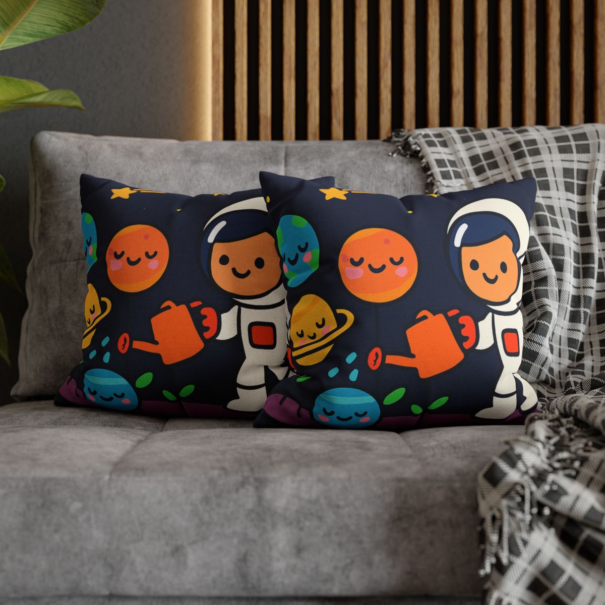 Galaxy Garden Of Friendly Planets comfortable bedding pillow covers