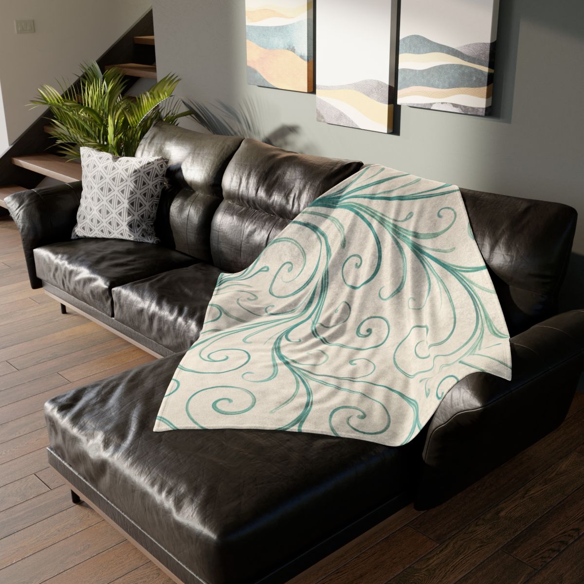 Tendril Wave Filigree warm winter blankets