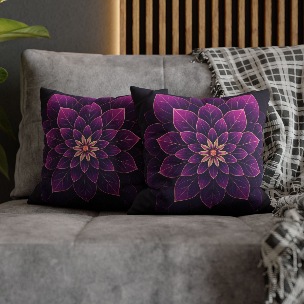 Petal Prism Mandala custom pillow cases