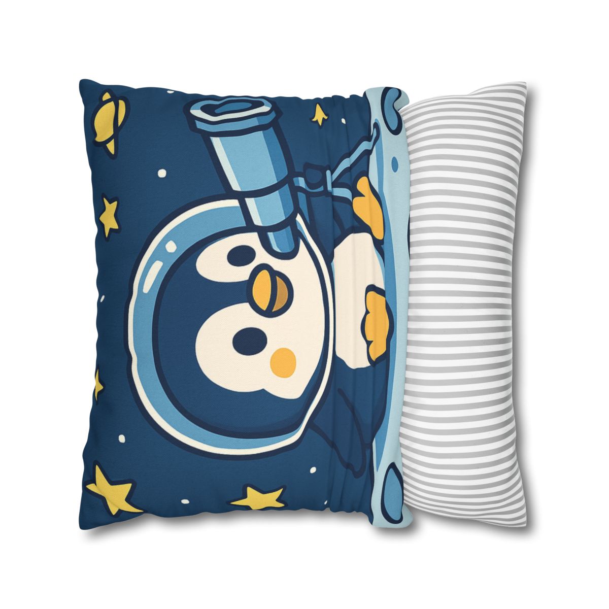 Stargazing Penguin On The Moon comfortable bedding pillow covers