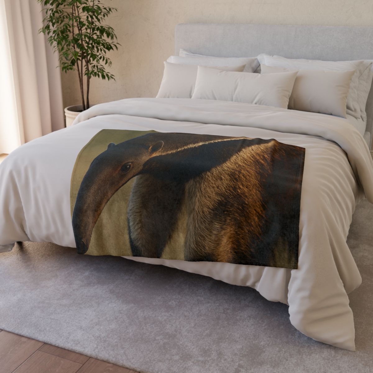 Ember Gaze Giant Anteater soft fleece blankets