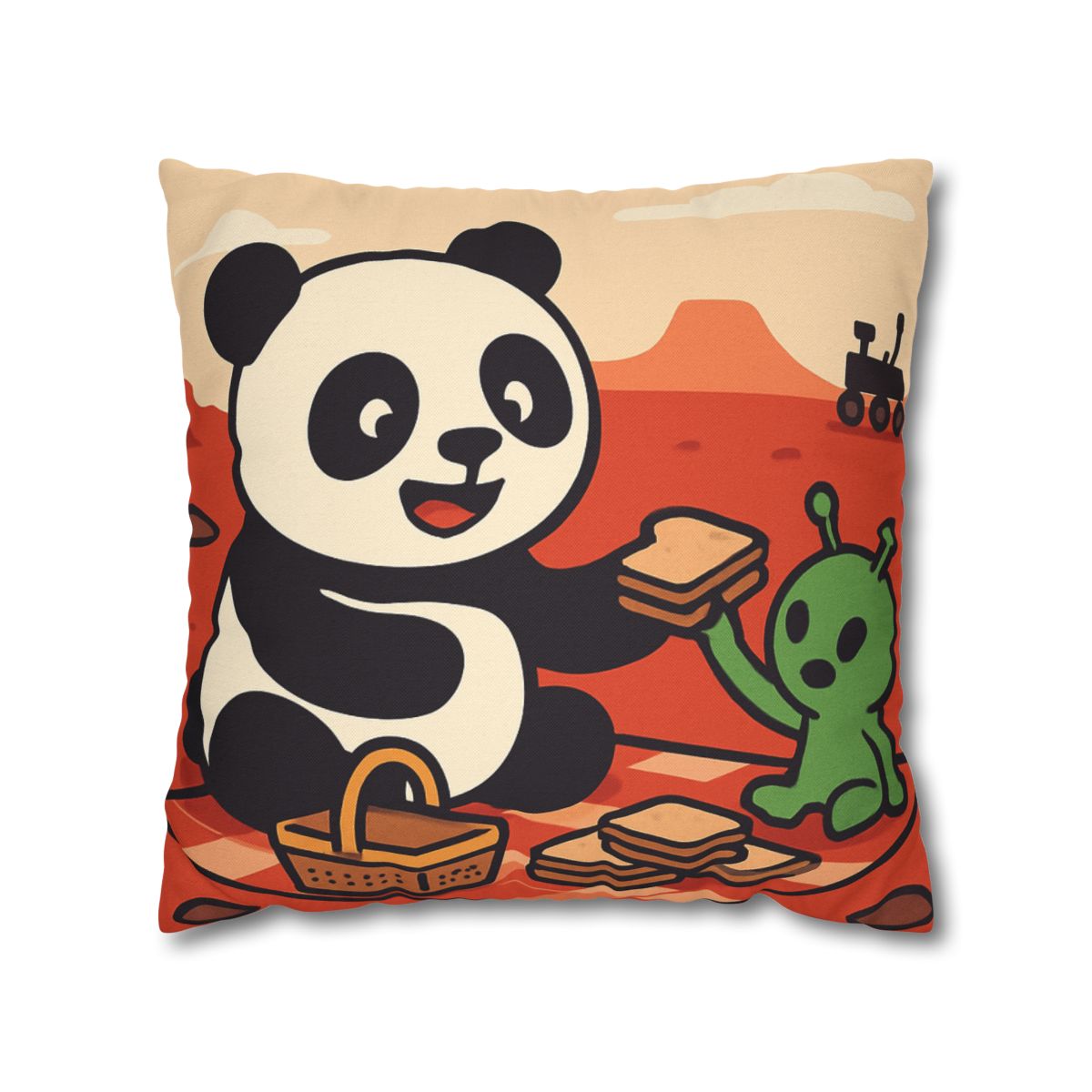 Martian Panda Picnic custom pillow cases