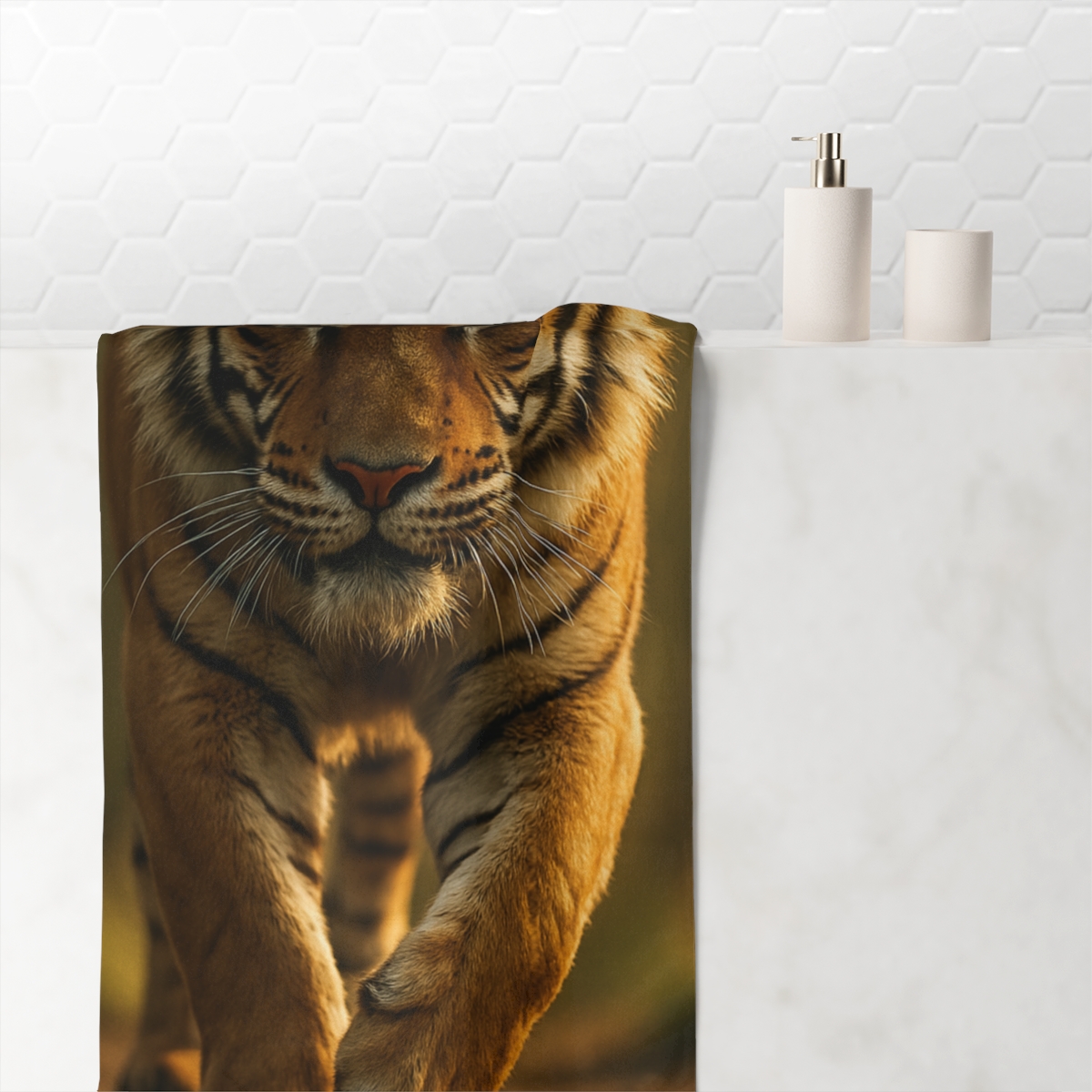 Forest Stalker Bengal Tiger stylish beach towels