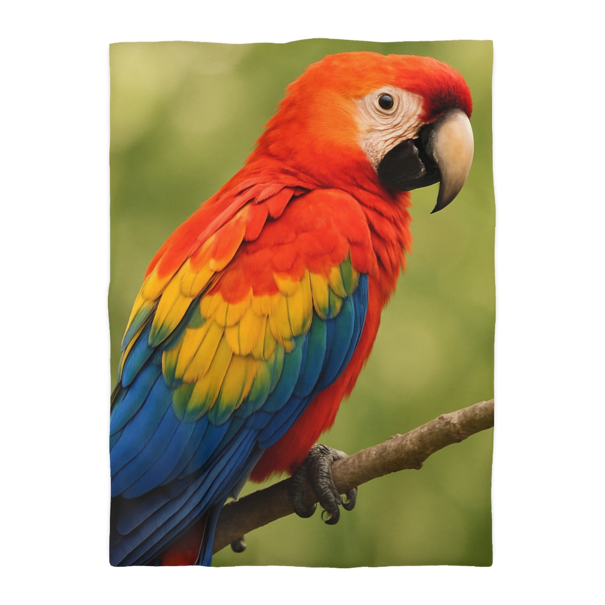 Crimson Cascade Scarlet Macaw custom duvets
