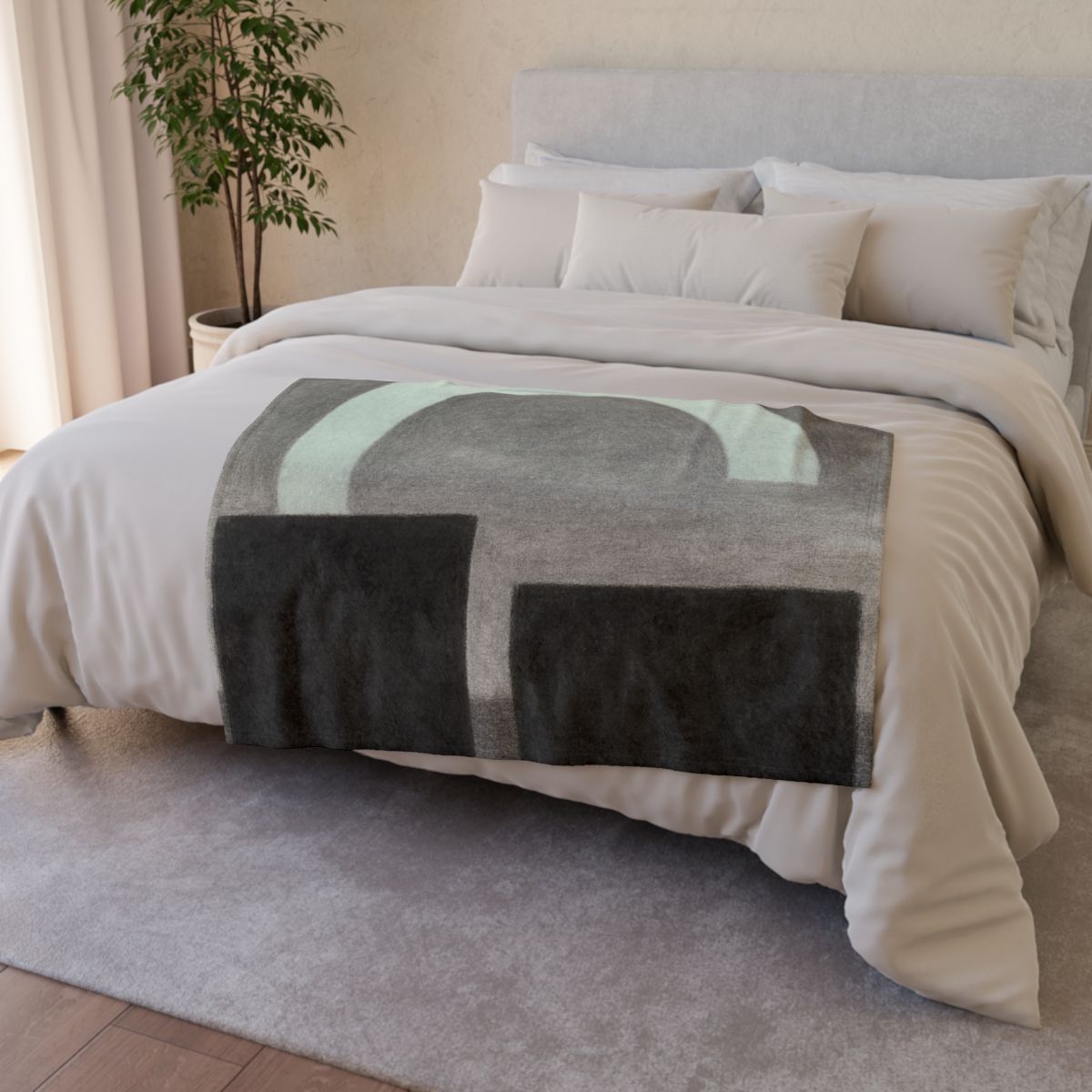 Arc Window Over Twin Blocks warm winter blankets