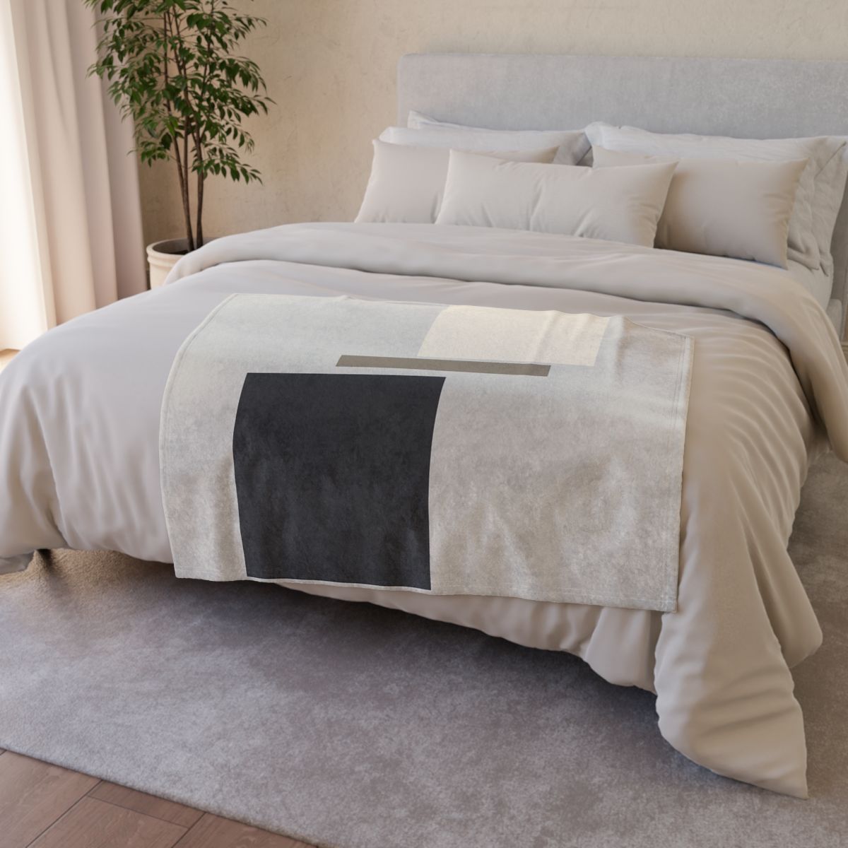 Offset Rectangle Pause warm winter blankets