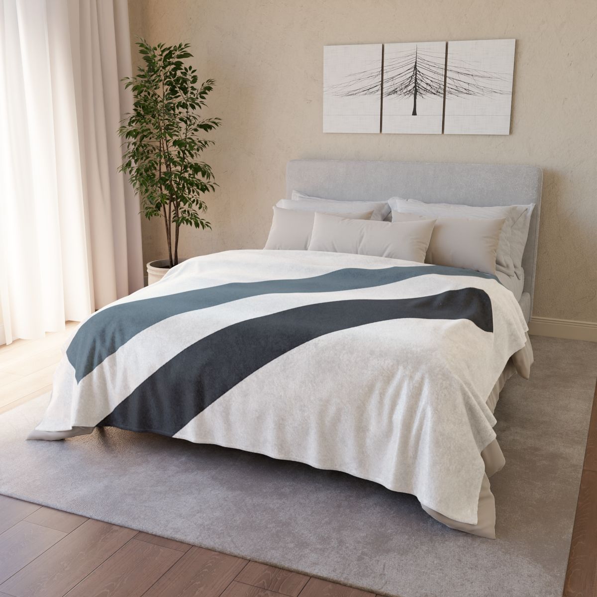 Sparse Diagonal Bar Pair custom blankets