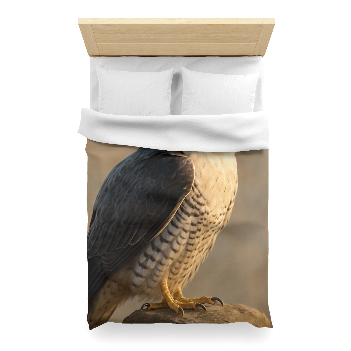 Silver Dusk Peregrine Falcon unique patterned duvets