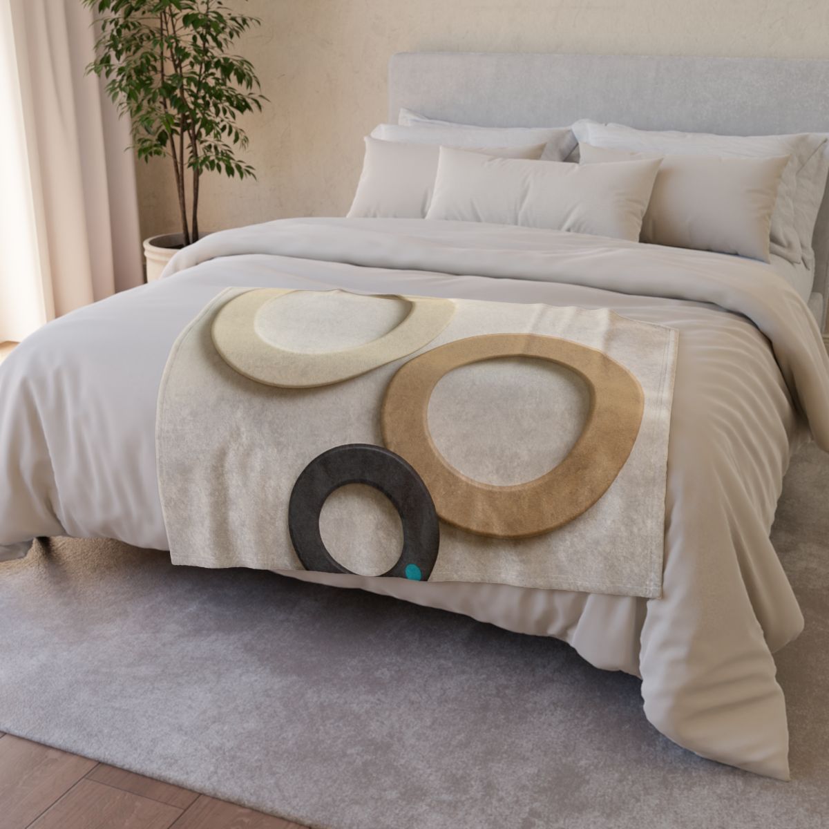 Three Balanced Rings personalized cozy blankets