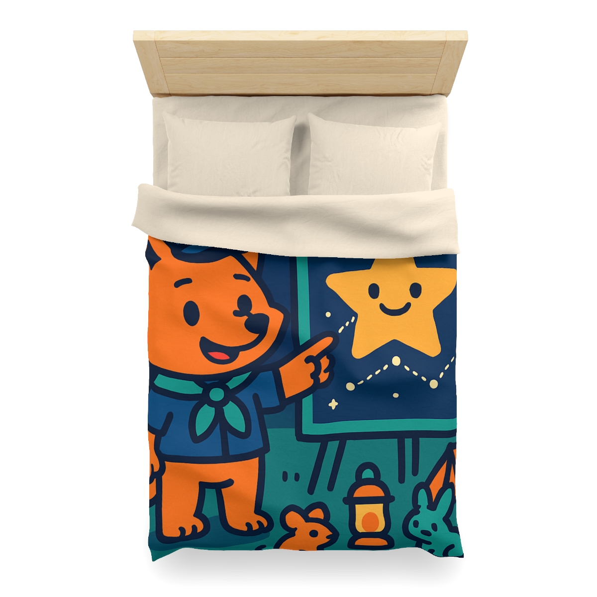 Stargazing Fox Scouts personalized bedding duvets