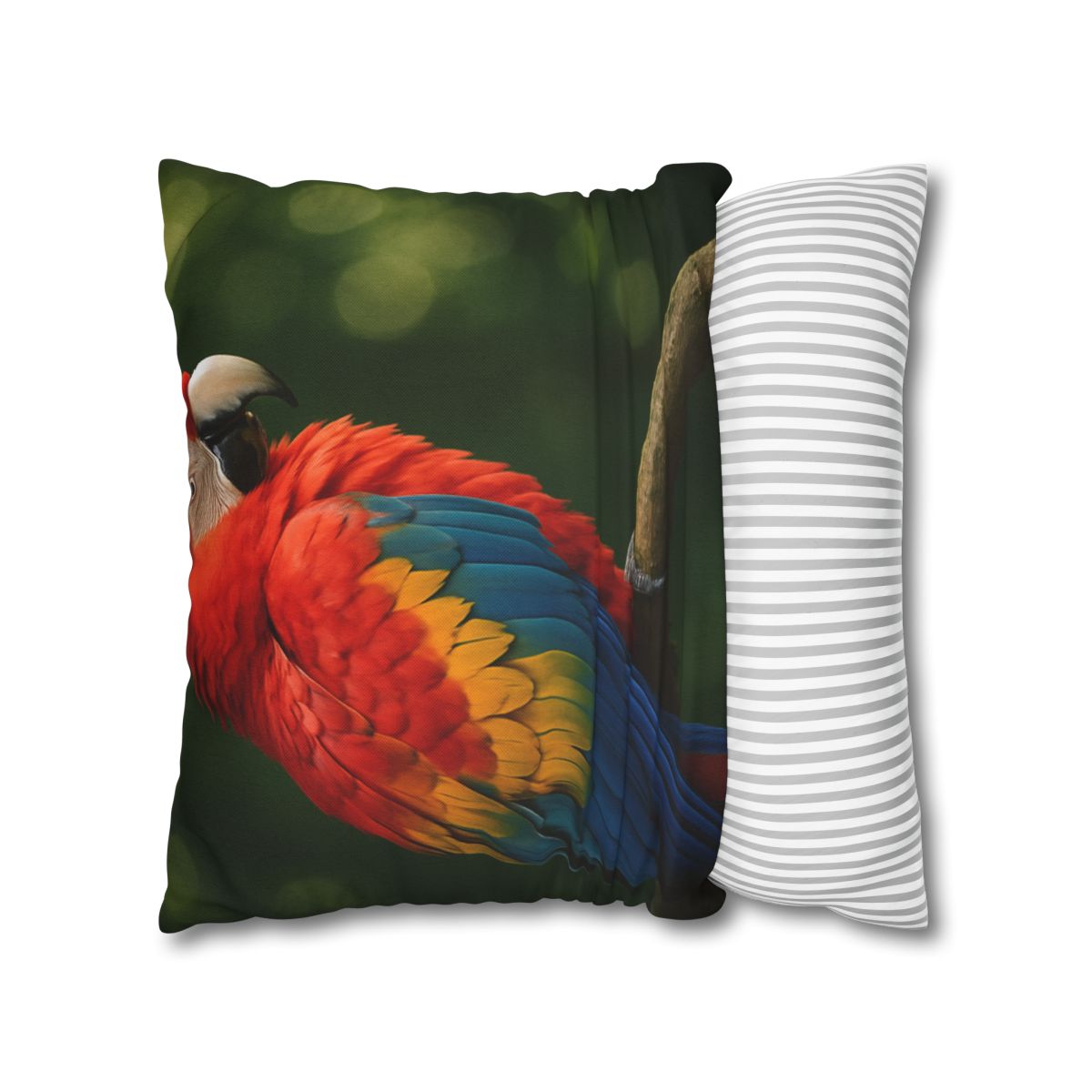 Canopy Flame Scarlet Macaw soft cotton pillow cases
