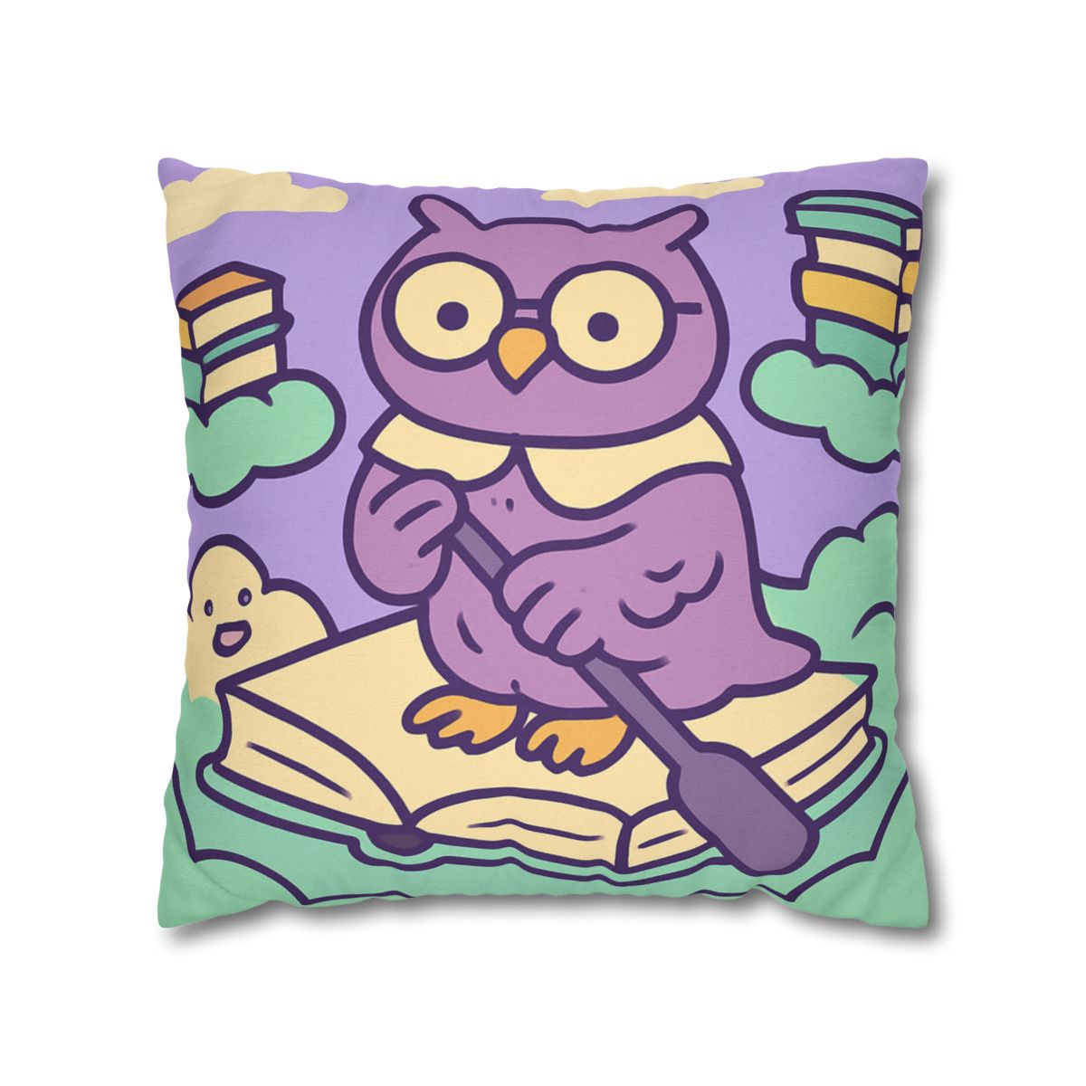 Cloud Library Owl Boat trendy patterned pillow cases