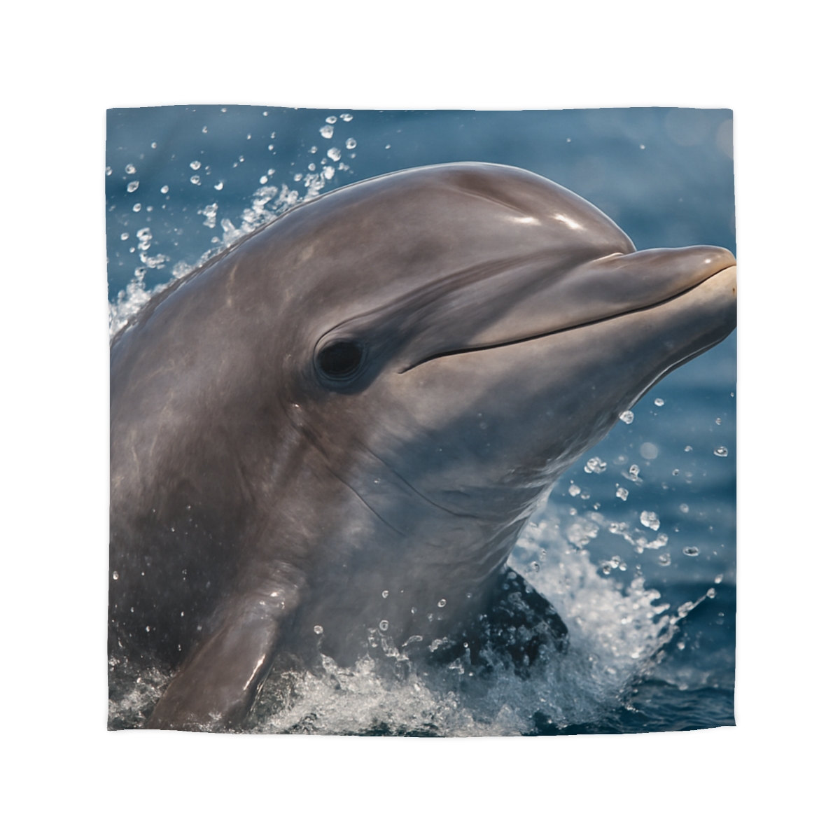 Mirrorflash Common Bottlenose Dolphin designer printed duvets