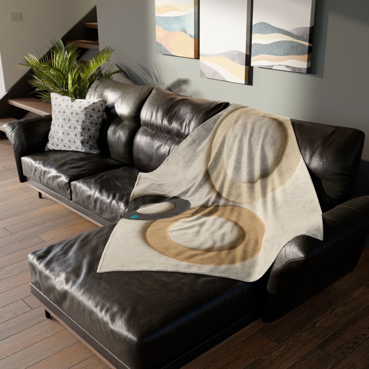 Three Balanced Rings personalized cozy blankets