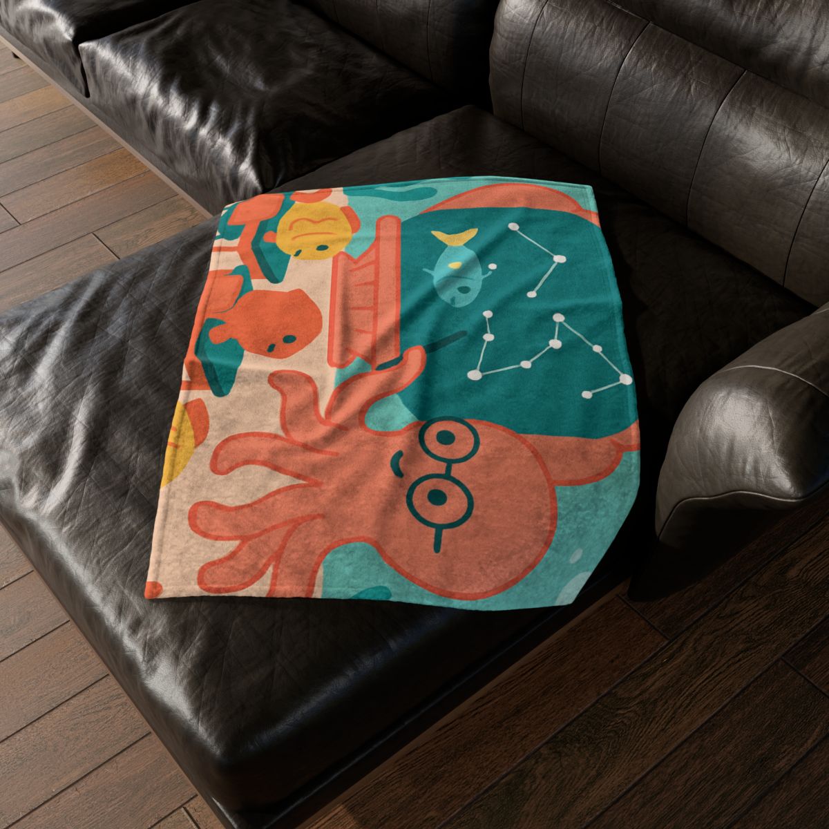 Cosmic Coral Classroom designer printed blankets