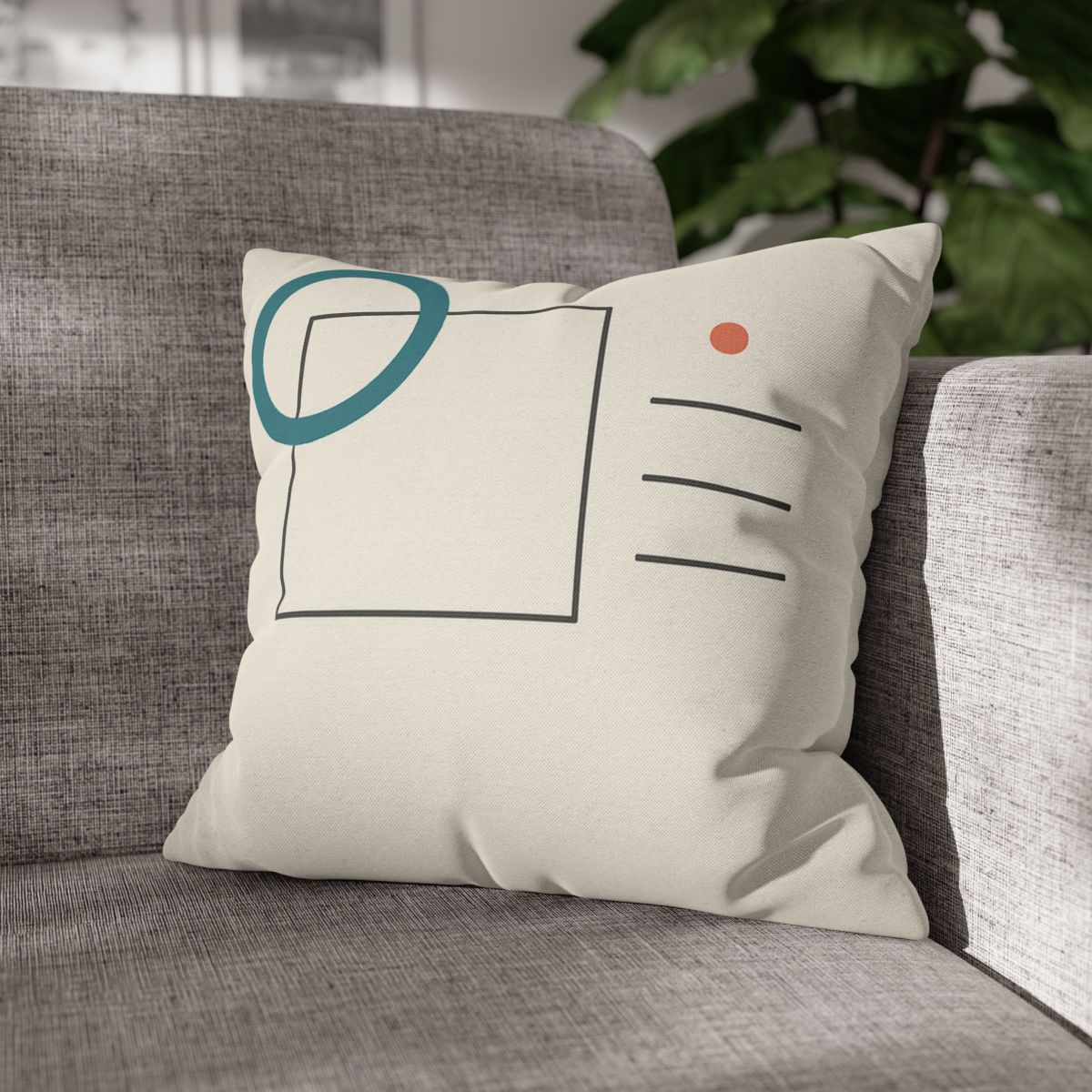 Open Frame With Drifted Ring soft cotton pillow cases