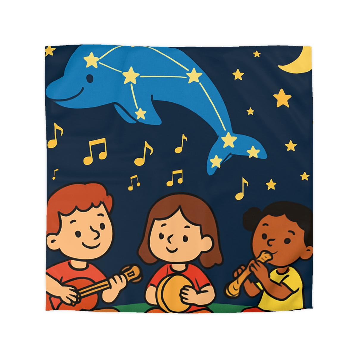 Starlight Orchestra Of The Dolphin Constellation unique patterned duvets