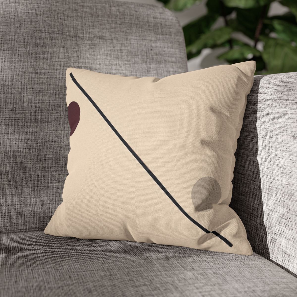 Diagonal Line And Twin Circles soft cotton pillow cases