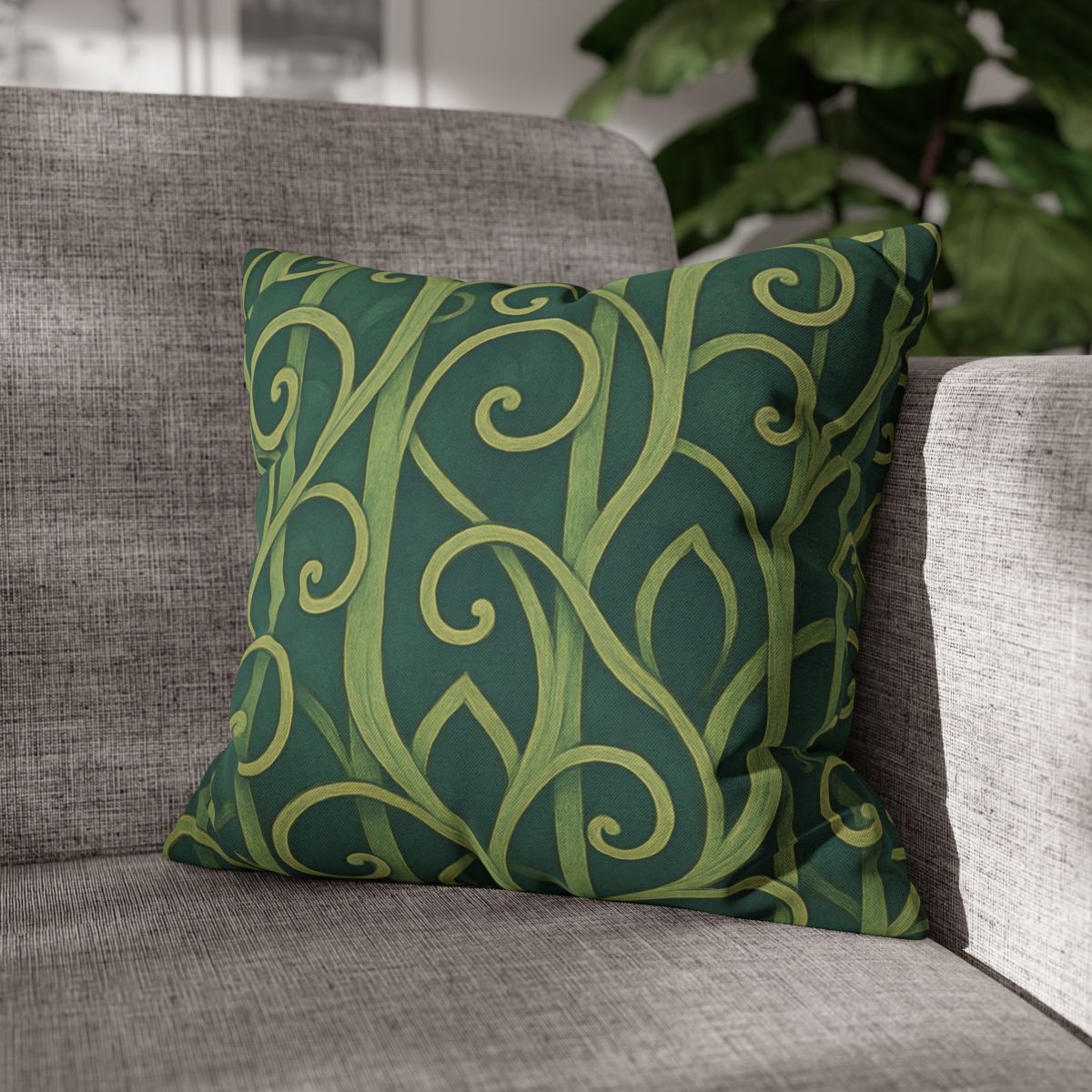 Tendriled Lattice Cascade designer print pillow cases