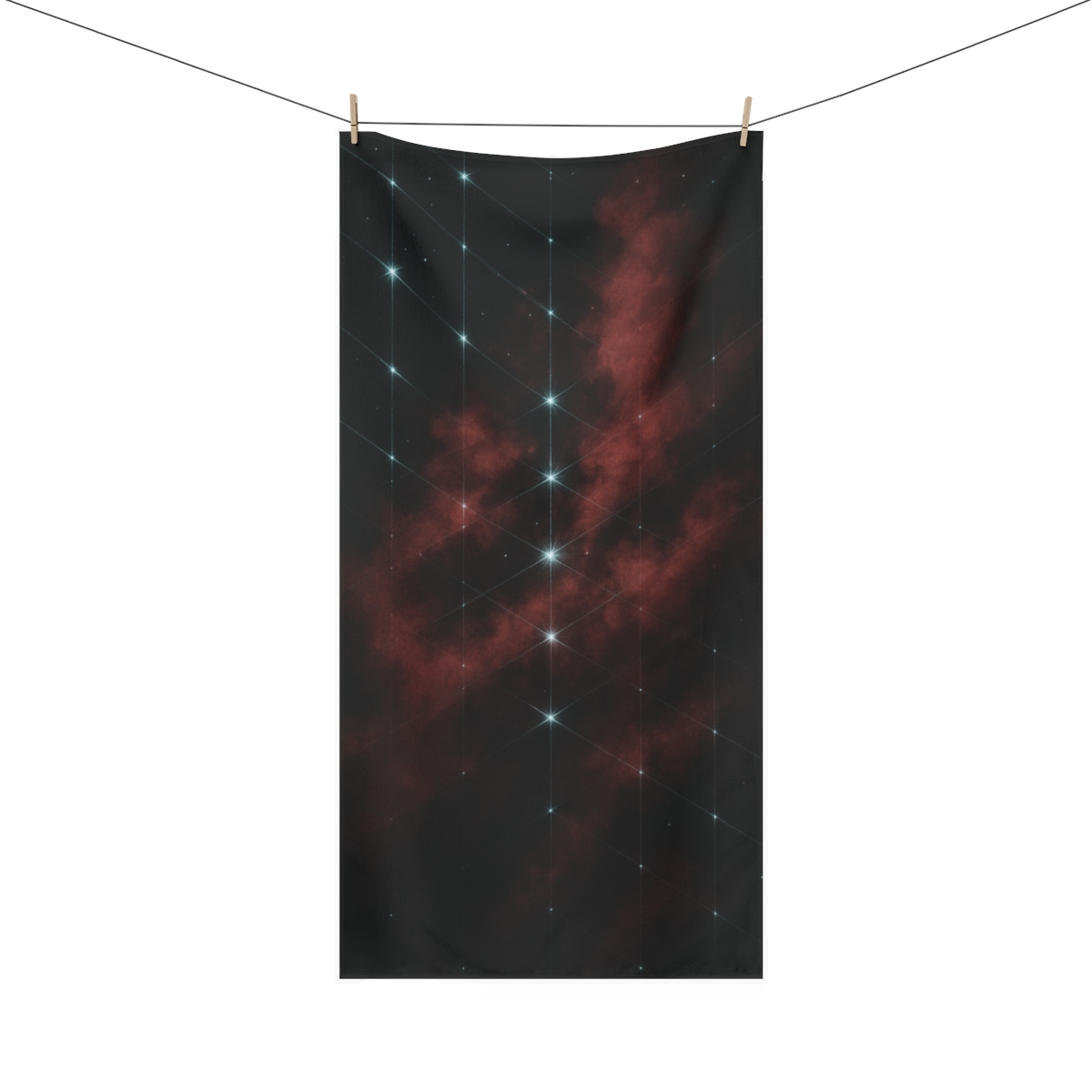 Quantum Lattice Nebula stylish beach towels