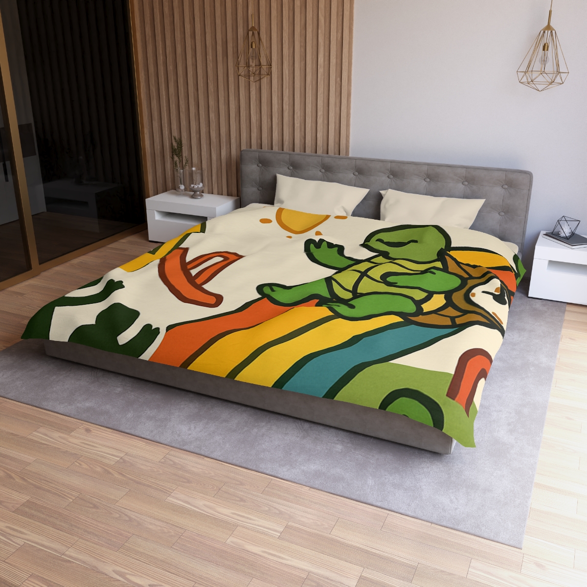 Time Traveling Tortoise Playground unique patterned duvets