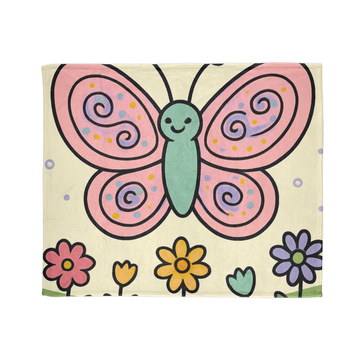Cosmic Garden Butterfly designer printed blankets