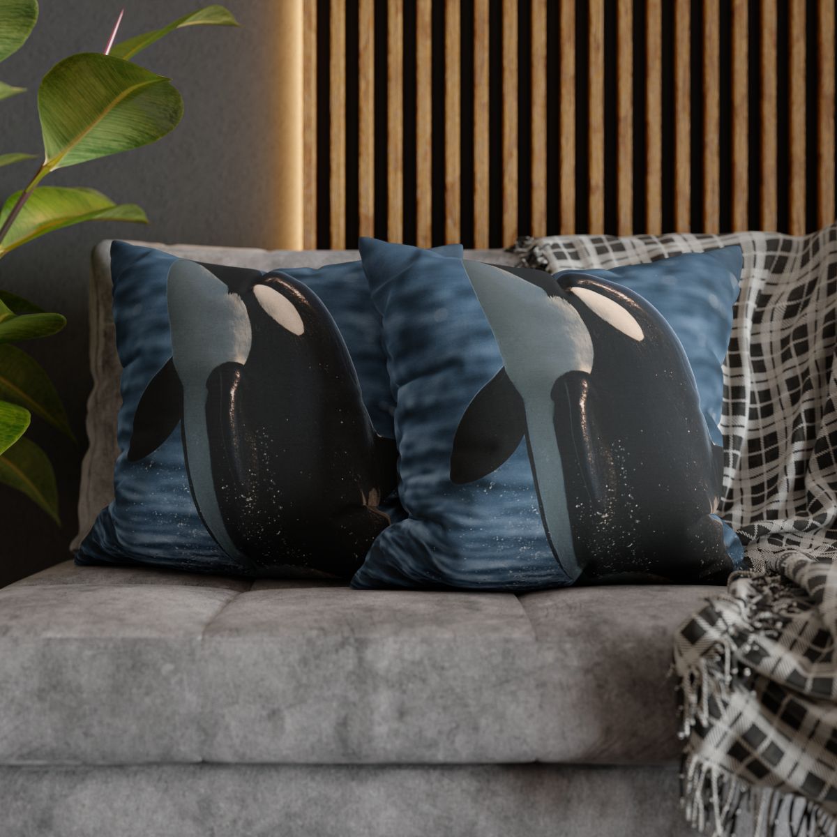 Tidal Monarch Orca soft cotton pillow cases