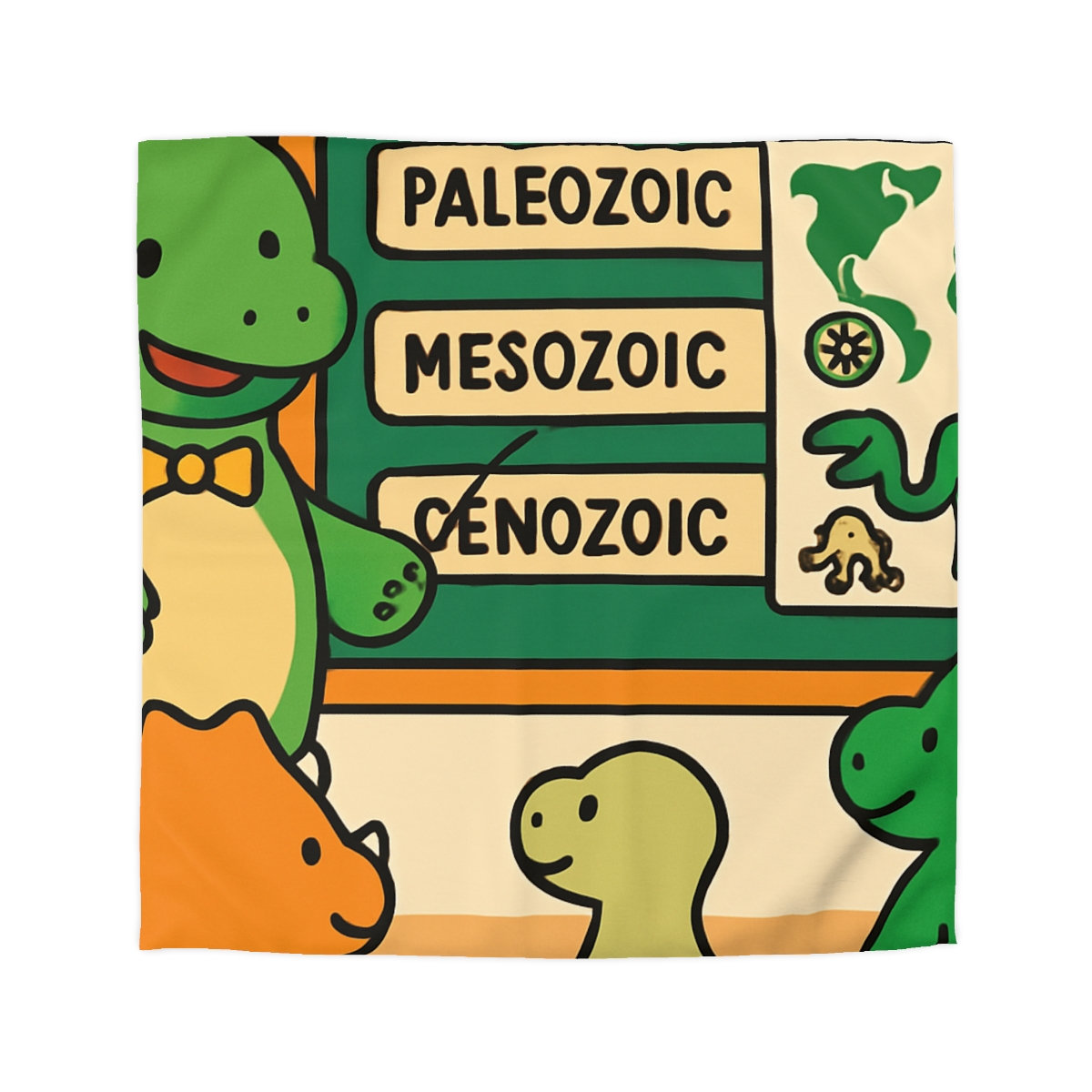 Time Traveling Dino Classroom unique patterned duvets