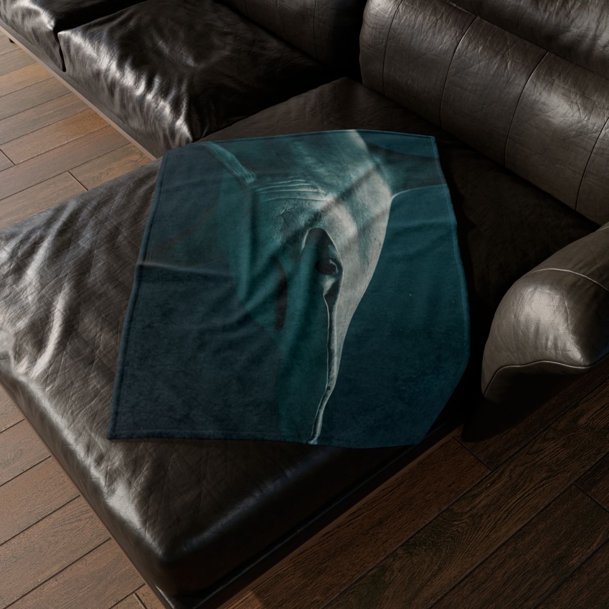 Midwater Silhouette Hammerhead Shark personalized cozy blankets