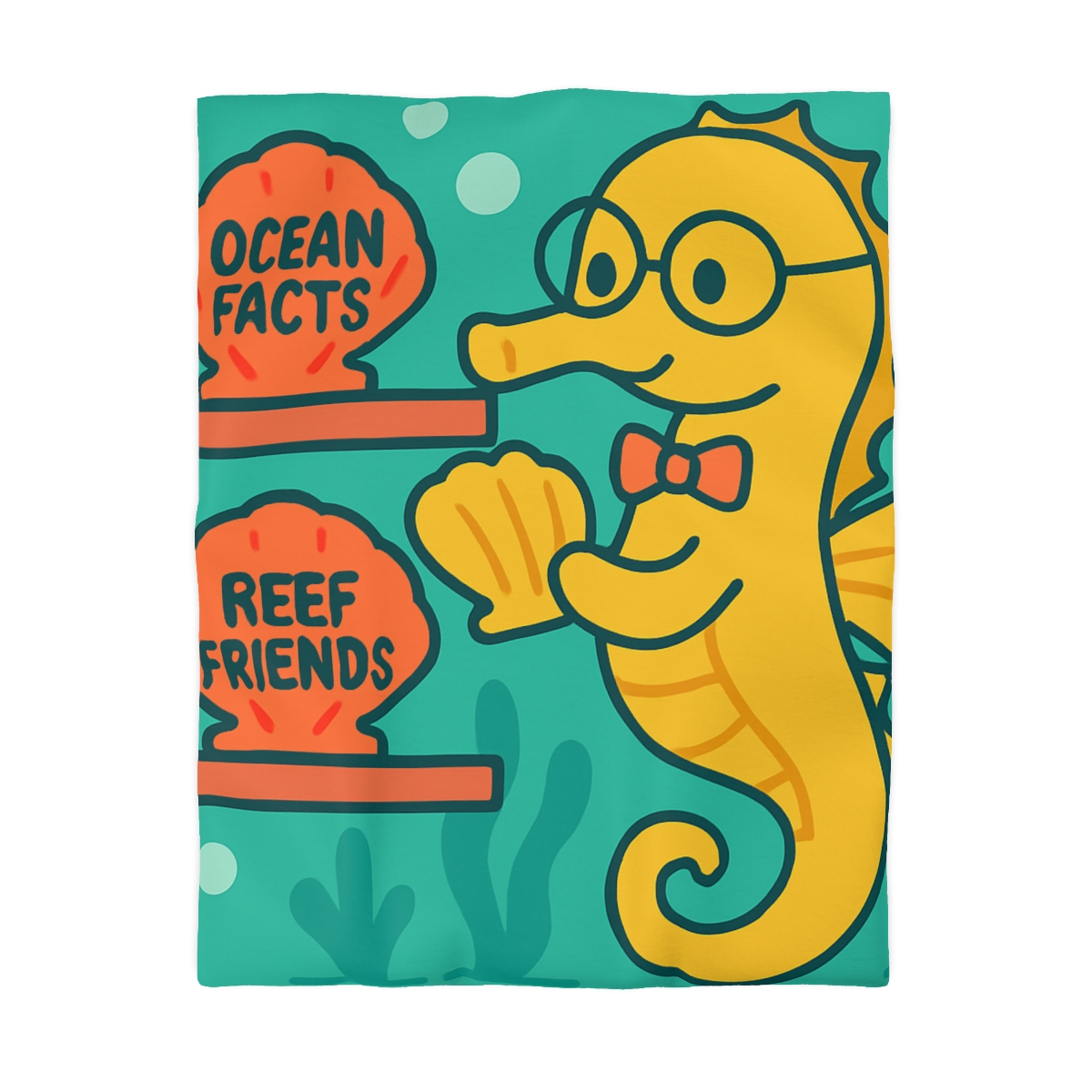 Underwater Library Of The Seahorse Librarian stylish duvet covers