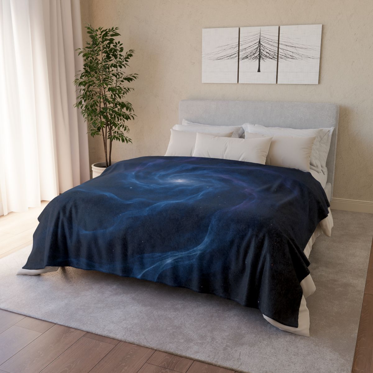 Nebula Spiral Haze trendy patterned blankets