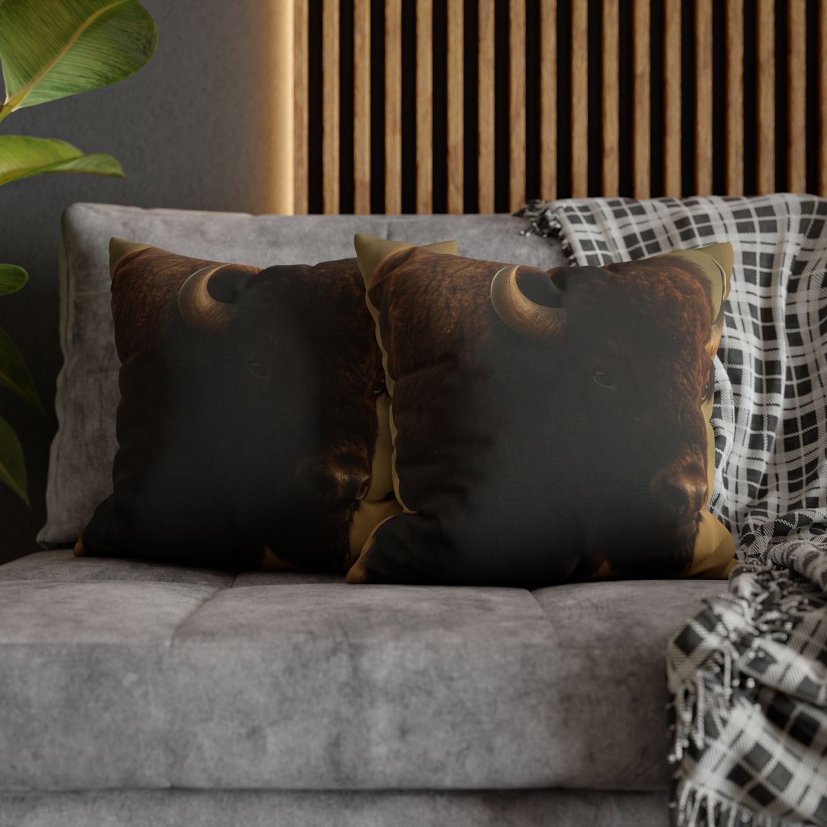 Thunder Stillness American Bison soft cotton pillow cases