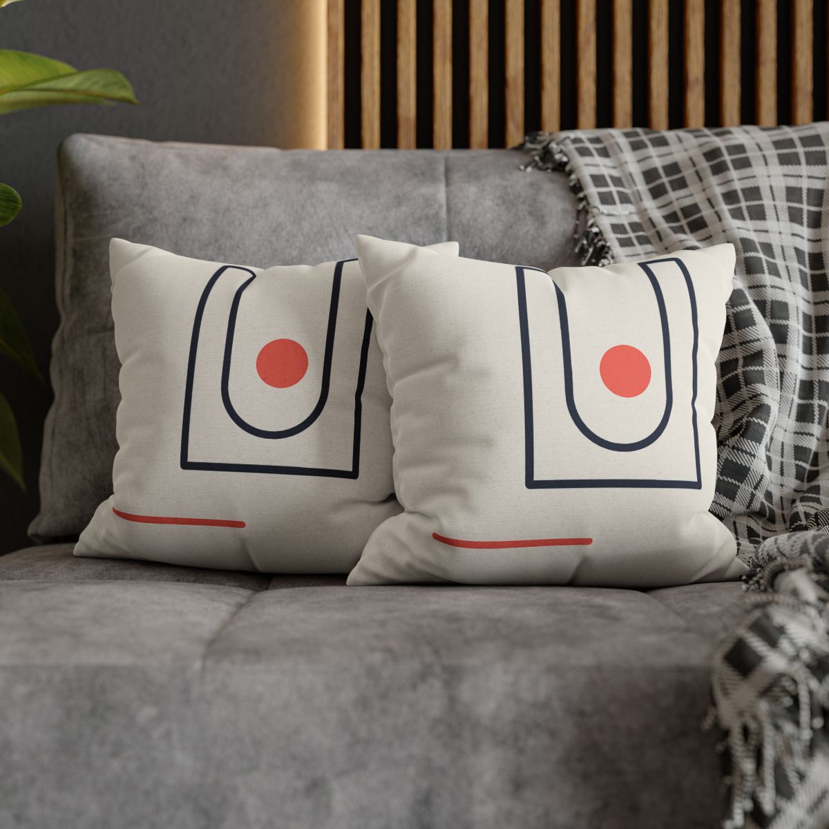 Orbit Gap Rectangles designer print pillow cases