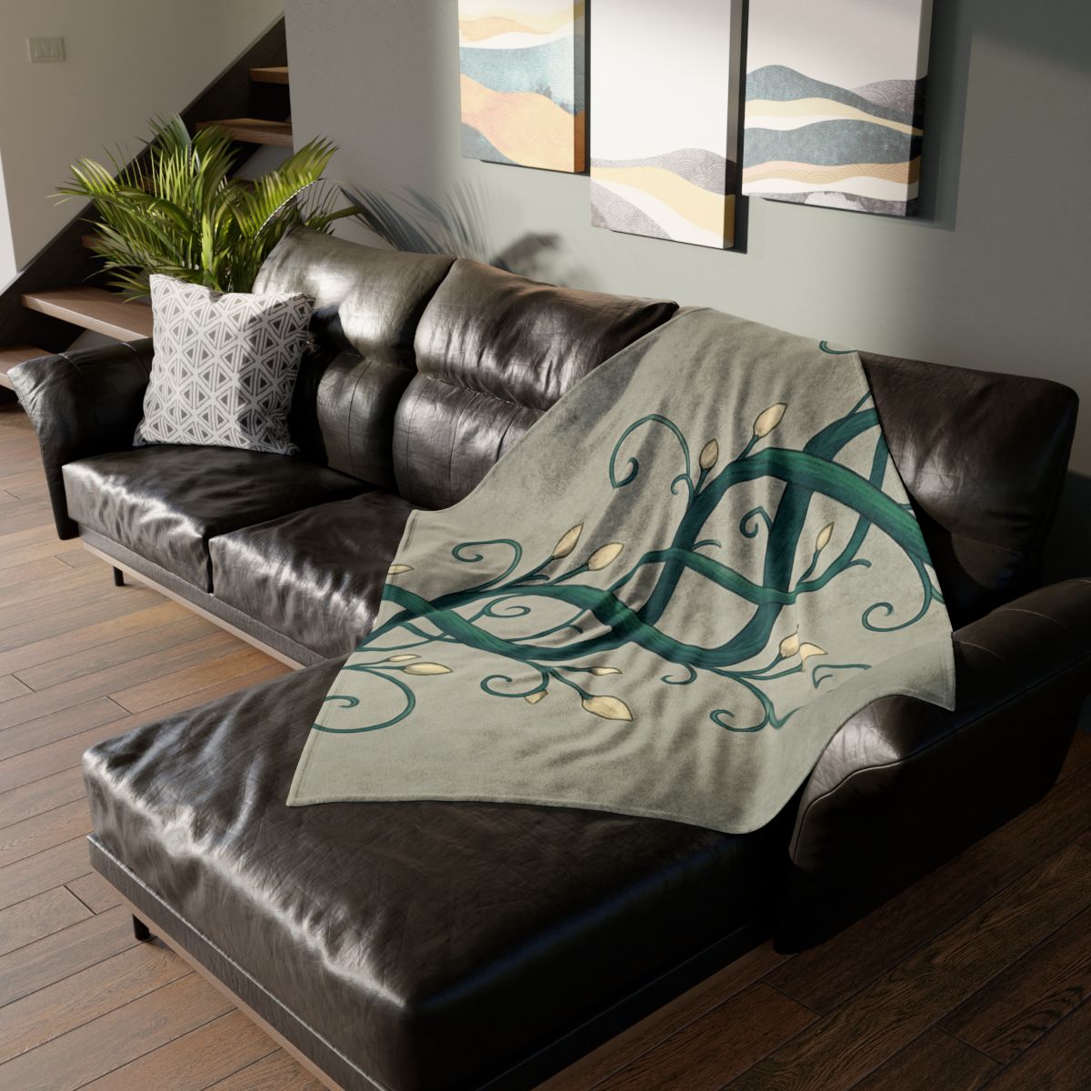 Vine Helix Tangle stylish throw blankets