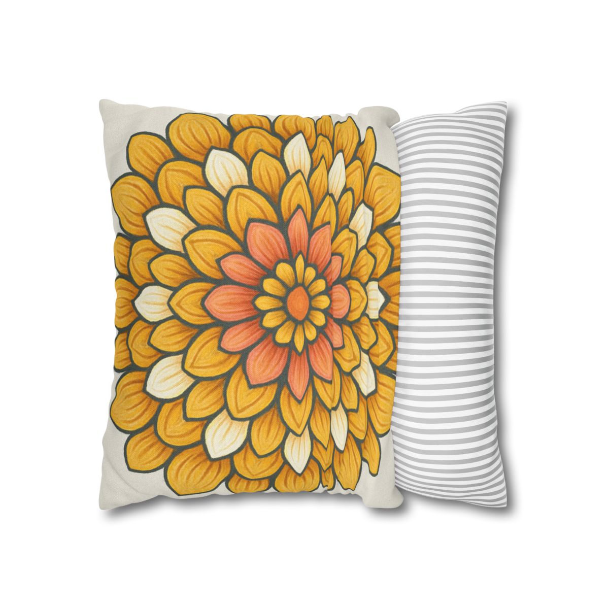Floret Burst Mandala custom pillow cases